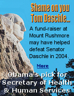 President Obama's Cabinet pick Tom Daschle is being questioned about tax problems and lobbying interests. Senator Daschle lost his bid for re-election in 2004, after being criticized for his Mount Rushmore fund-raiser.